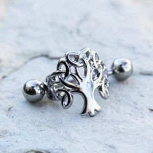 Tree of Life Cartilage Cuff Earring 316L Stainless